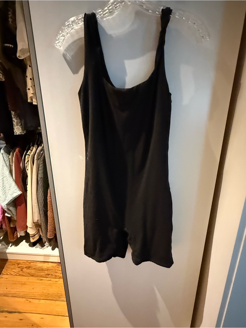 Sleek Black Women's Shapewear Romper - Smooth Tank Fit